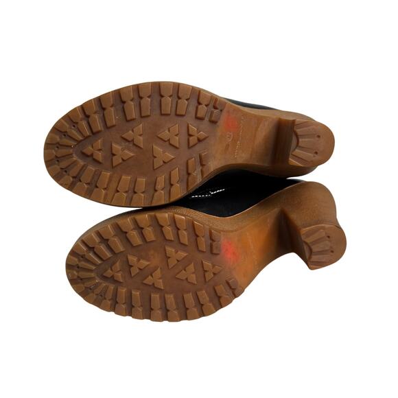 Marc Jacobs Black Chunky Heel Leather Boots Size 37.5 (US 7.5) - Picture 8 of 9